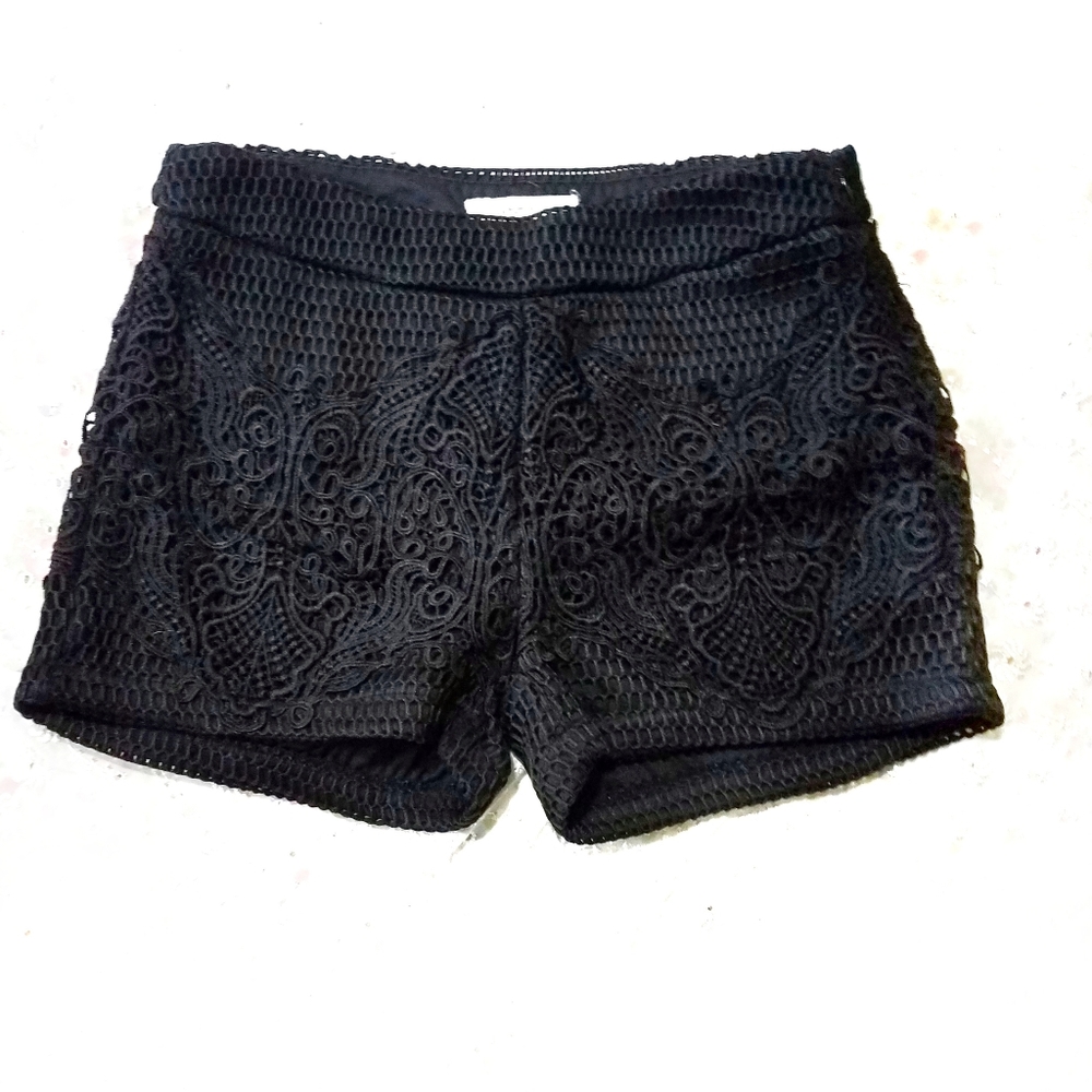 Newbury Kustom Black Lace Shorts